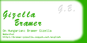 gizella bramer business card